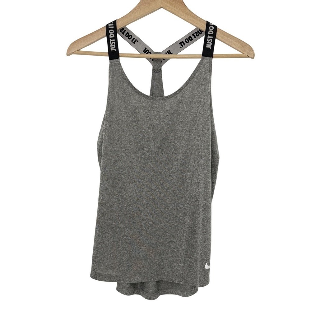 Nike Women's Tank Top Workout Active Running‎ Biking Gym Gray Sz M Gym Rat